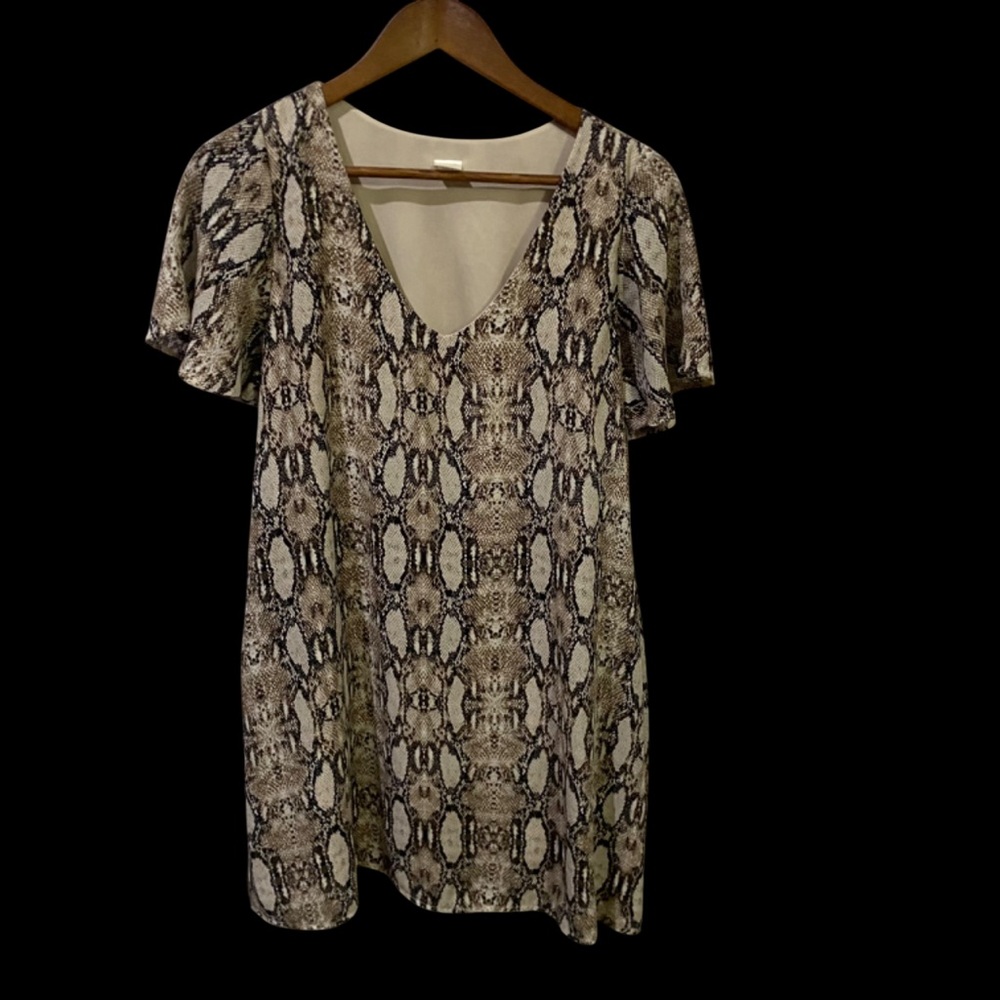 J.O.A. Snake Print Mini Dress